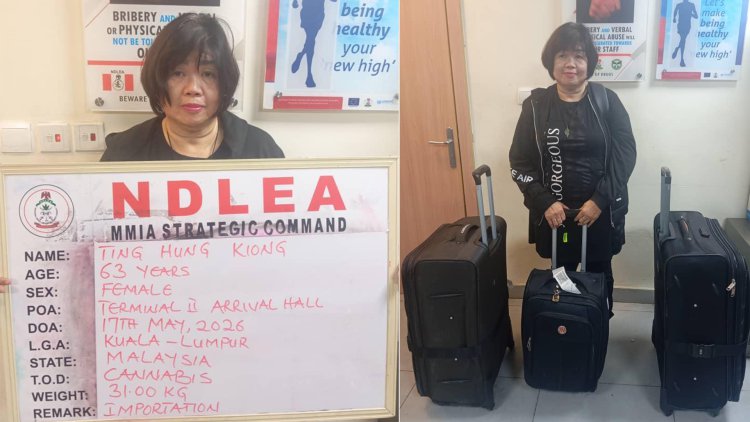 NDLEA Intercepts Chinese Grandmother with Large Illicit Drug Consignment at Lagos Airport
